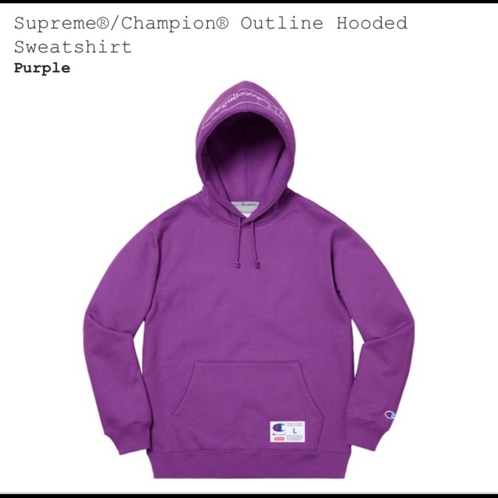 SOLD/ AUTHENTIC Supreme/Champion Hooded Sweatshirt - Picture 4 of 4